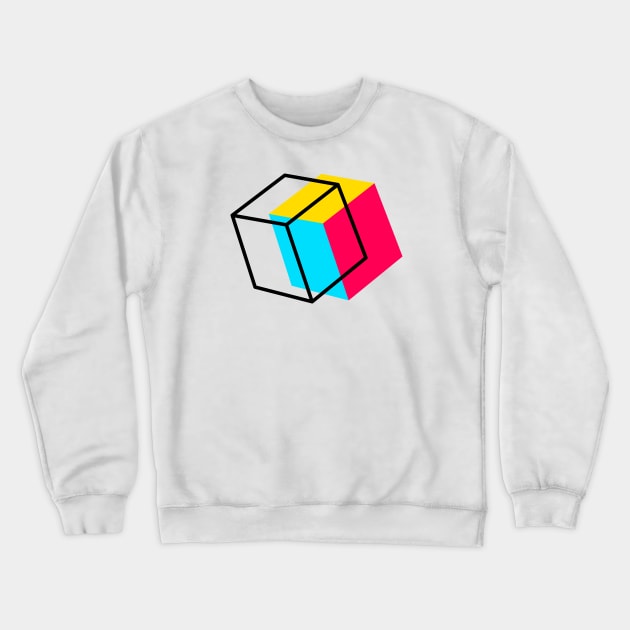 Abstract 90s Box Design Crewneck Sweatshirt by The90sMall